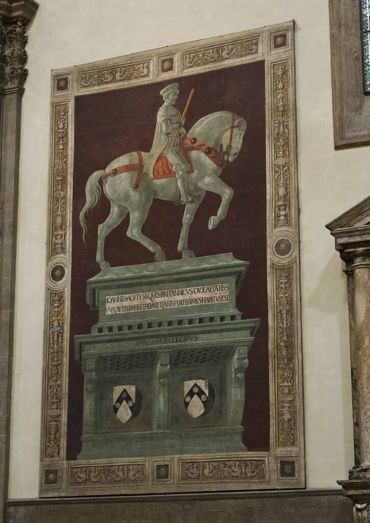 vista laterale affresco condottiero